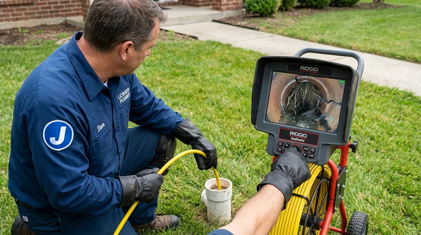Sewer camera inspection being performed by Johns Plumbing LLC in Oroville